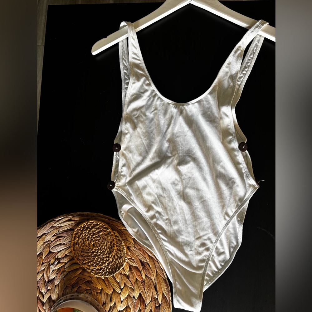 Tularosa Cream One-Piece Swimsuit